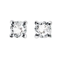 Boucles d'oreilles Bliss Femme in Or blanc Diamante 0.08 Ct 20033909 - 20033909